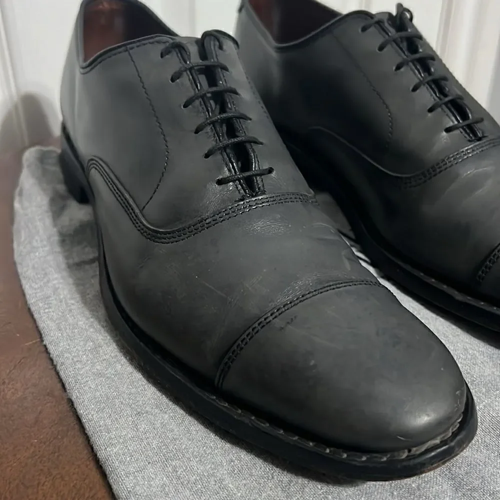 ALLEN EDMONDS Park‎ Avenue Oxford Derby Handcrafted Leather Shoes 10.5A -EUC